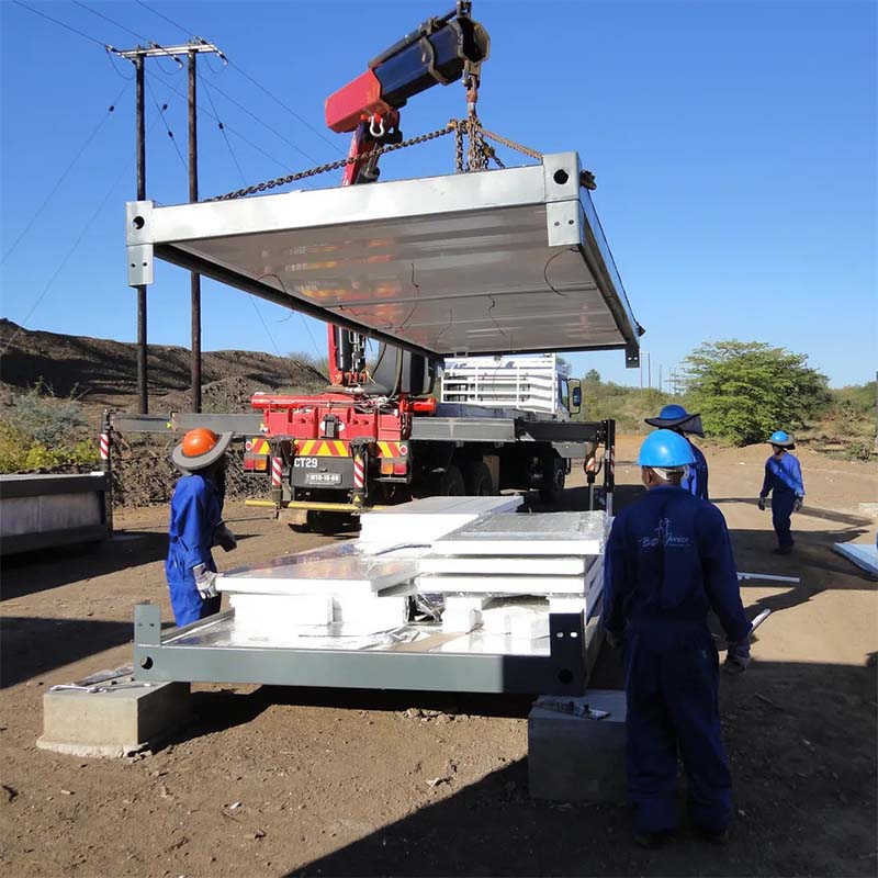 Neue Technologie Stahlkonstruktionsrahmen geschweißtes Flatpack-Containerhaus
