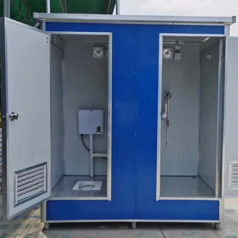 Kostengünstige tragbare Dusch-Toilette mit zwei Räumen in Sandwich-Bauweise