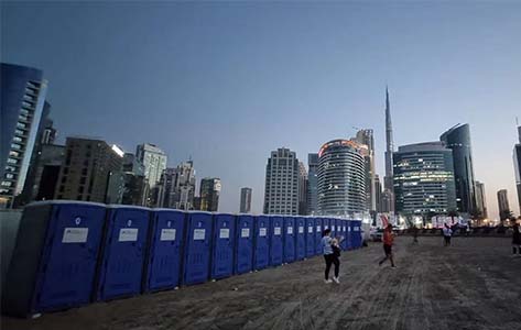 Topindus Mobile Toilette für Laufveranstaltung in Dubai