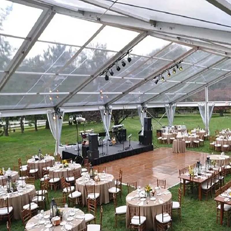 Luxuriöses transparentes Hochzeitsfestzelt für 500 Personen mit klarem Dach zu verkaufen