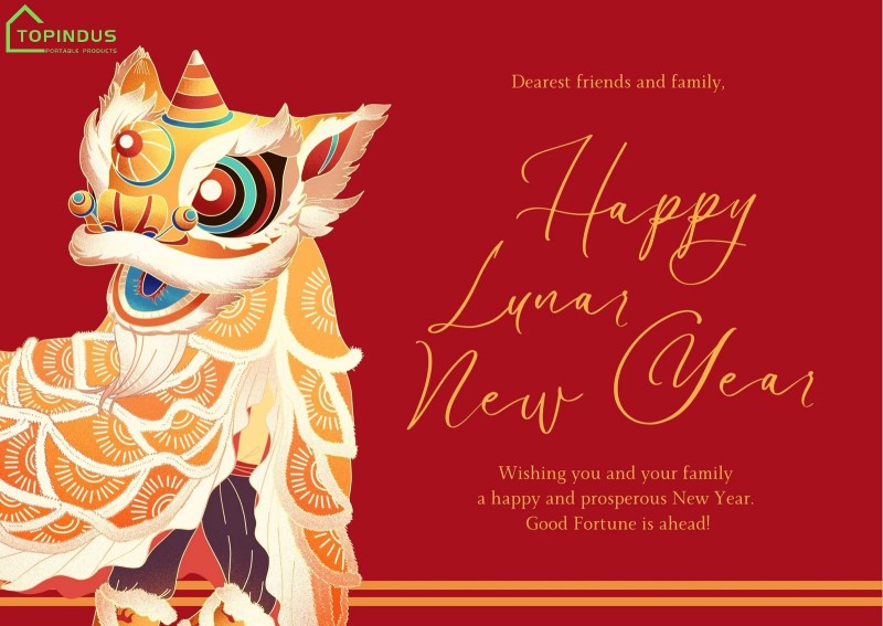 Chinese Lunar New Year of the Dragon Holiday Notice and Wish