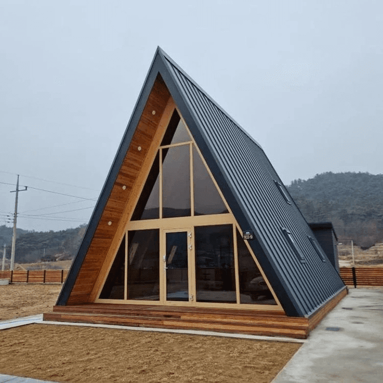 Aframe Triangle Cabin House