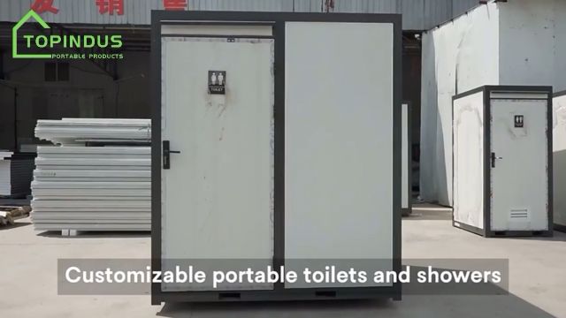 Umweltfreundliche und langlebige tragbare Toilette mit 2 Kabinen