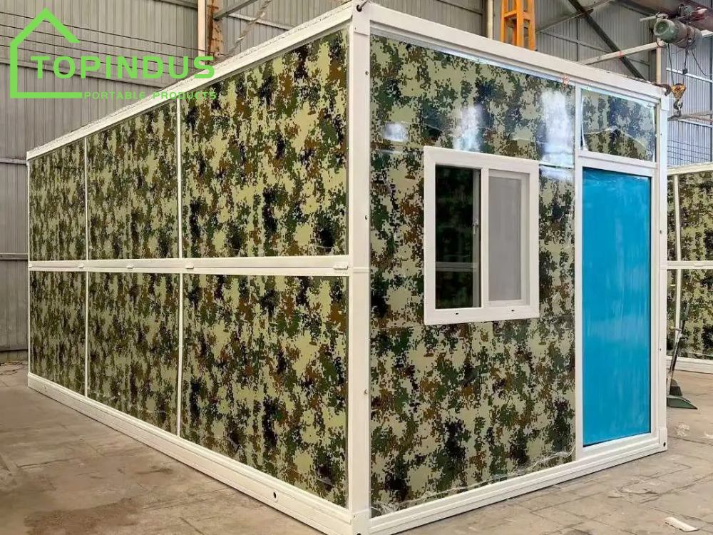 Maßgefertigte X-förmige Faltcontainerhäuser für einen vietnamesischen Kunden