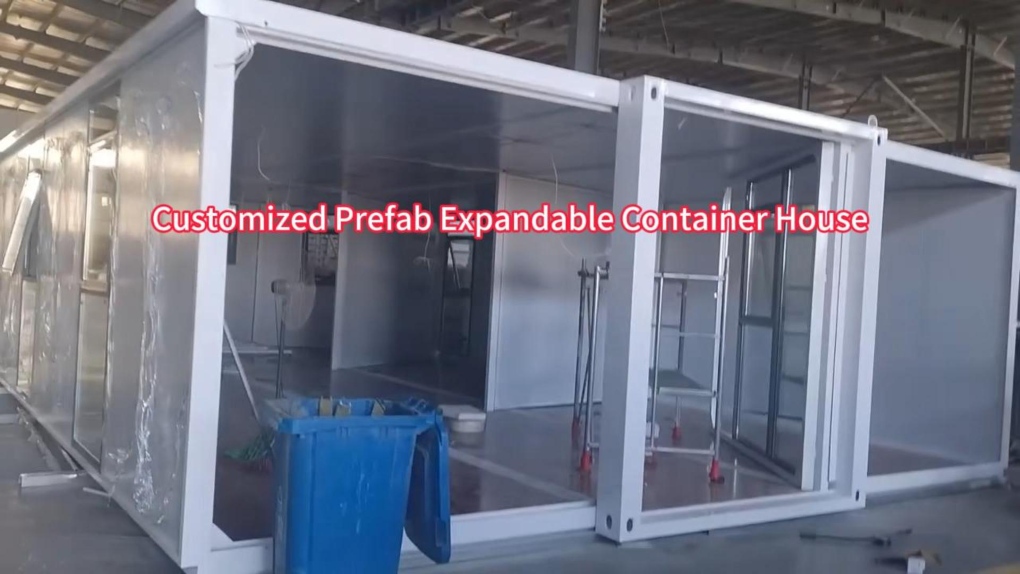 Zweiflügeliges, erweiterbares Containerhaus für flexible, moderne Räume