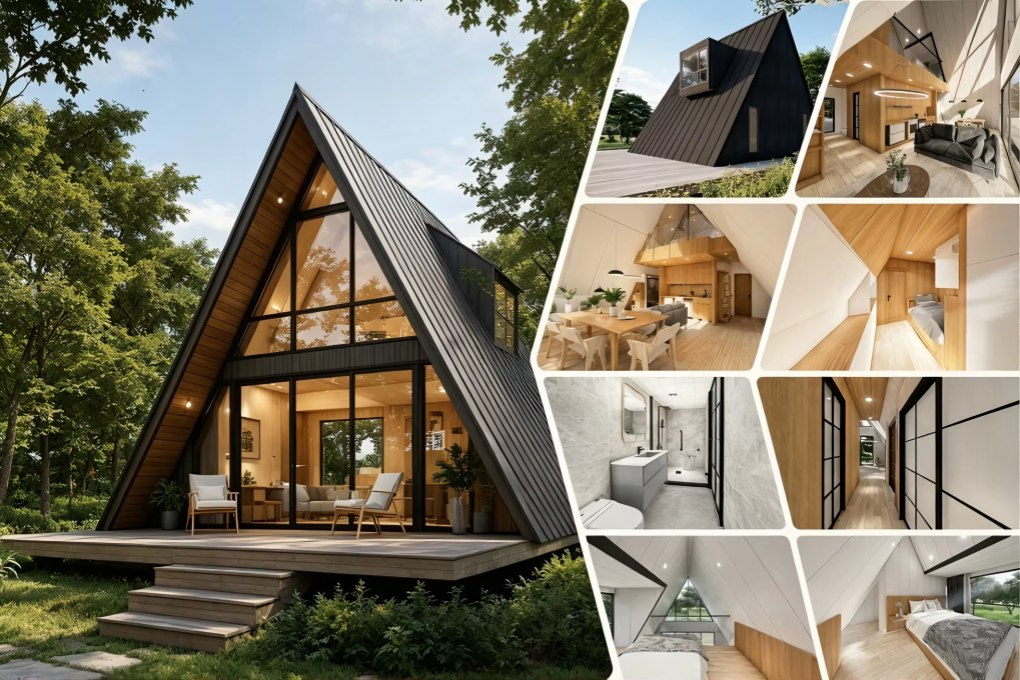 A frame prefab house